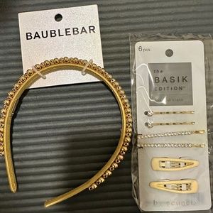 Baublebar Headband and Scunci Hair Clips *BRAND NEW* Set